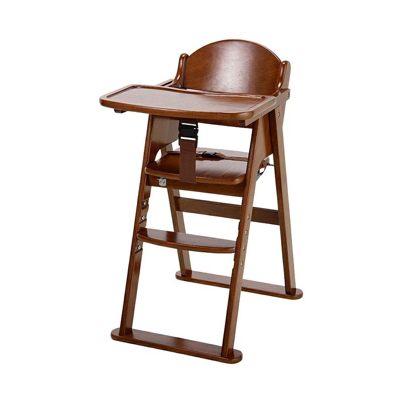 Katoji CENA 可摺疊兒童餐椅 已安裝 日本進口-深啡色-木座位-Suchprice® 優價網