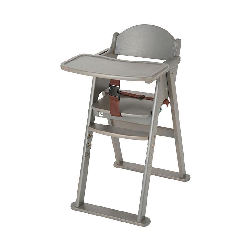 Katoji CENA 可摺疊兒童餐椅 已安裝 日本進口-灰色-木座位-Suchprice® 優價網