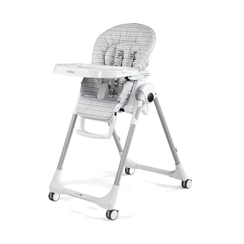 Peg-Pérego Prima Pappa FOLLOW ME (新版ZERO 3) 高腳餐椅 0-3.5歲-灰色條子-Suchprice® 優價網