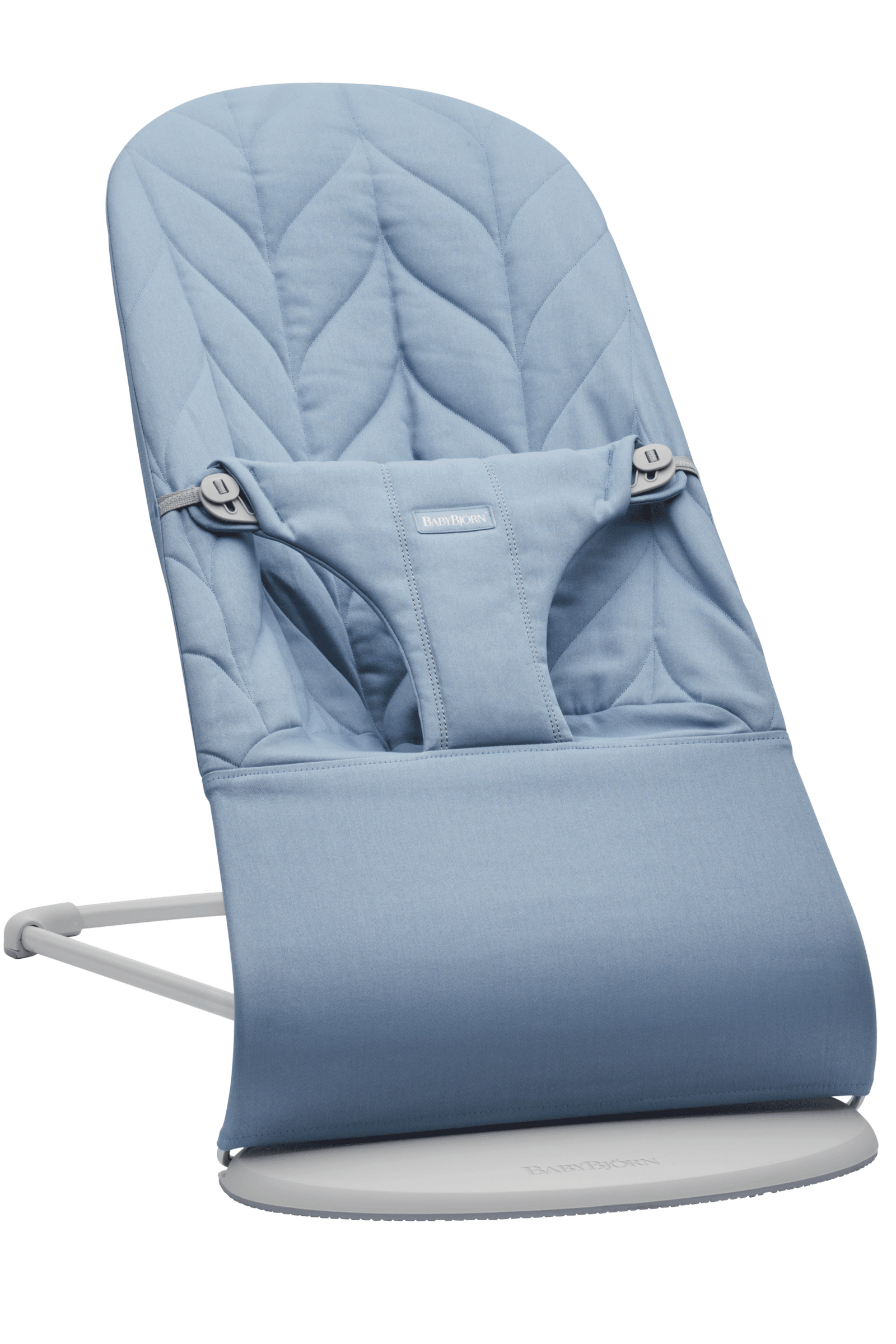 BabyBjörn Bliss 嬰兒搖椅 瑞典製造-Quilted Cotton-Blue-Suchprice® 優價網