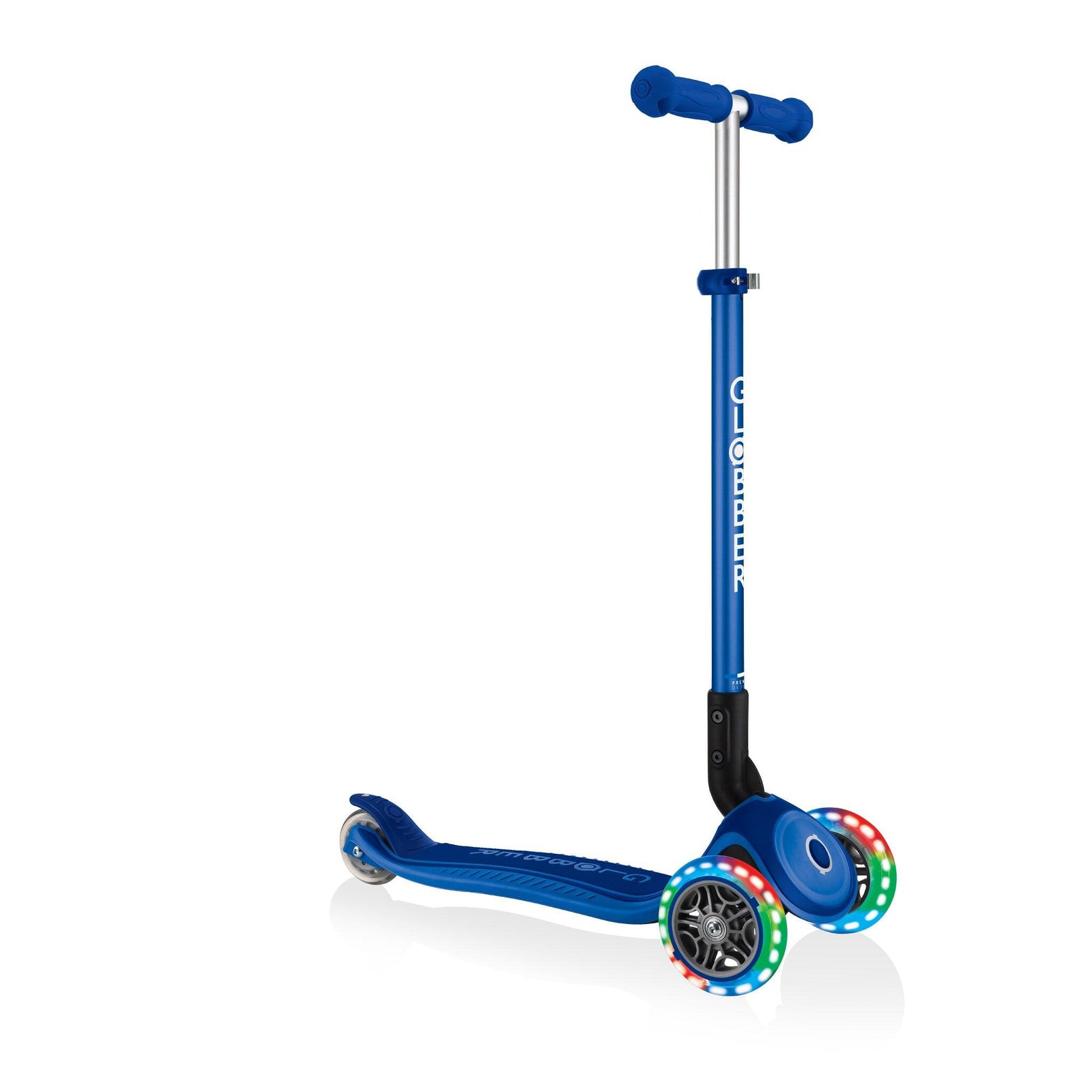 Globber Primo Foldable Plus Lights 發光車輪摺疊兒童滑板車-Navy Blue-Suchprice® 優價網