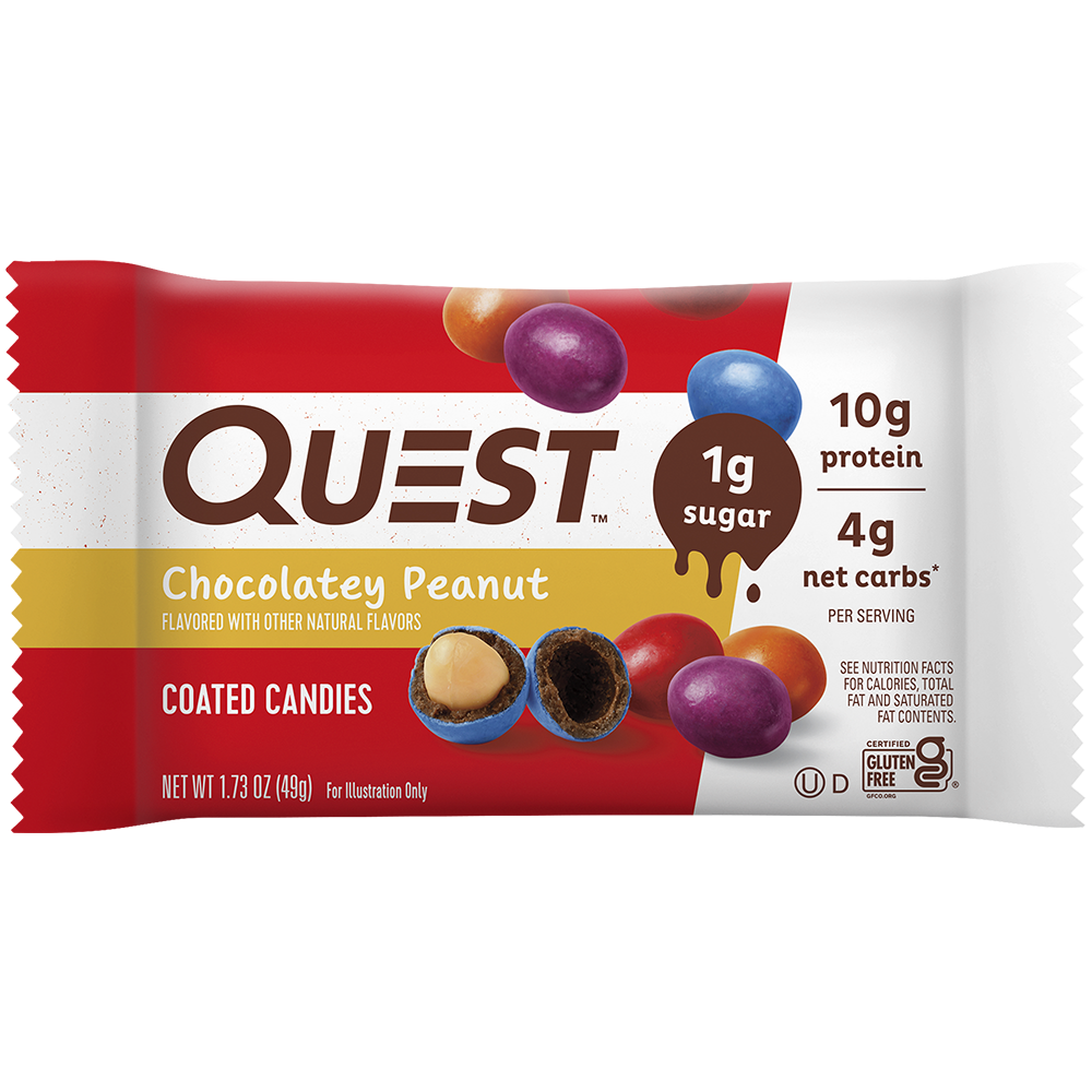 Quest Nutrition Chocolatey Peanut Coated Candies 花生朱古力豆-1包 49g-Suchprice® 優價網