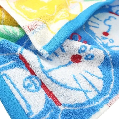 日本正版直送 多啦A夢叮噹純棉毛巾方巾, 34x35cm Doraemon-Suchprice® 優價網