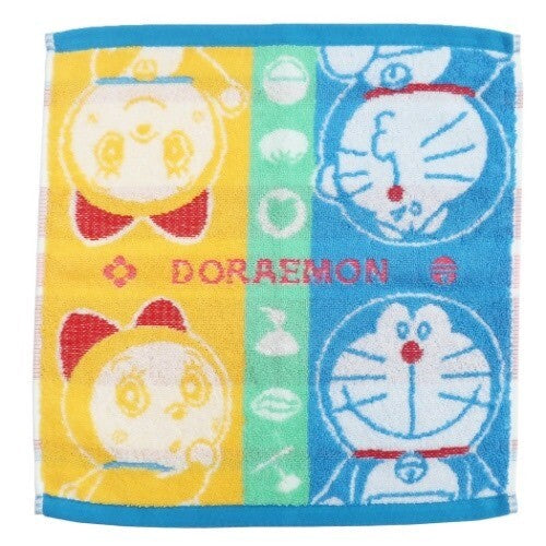 日本正版直送 多啦A夢叮噹純棉毛巾方巾, 34x35cm Doraemon-Suchprice® 優價網