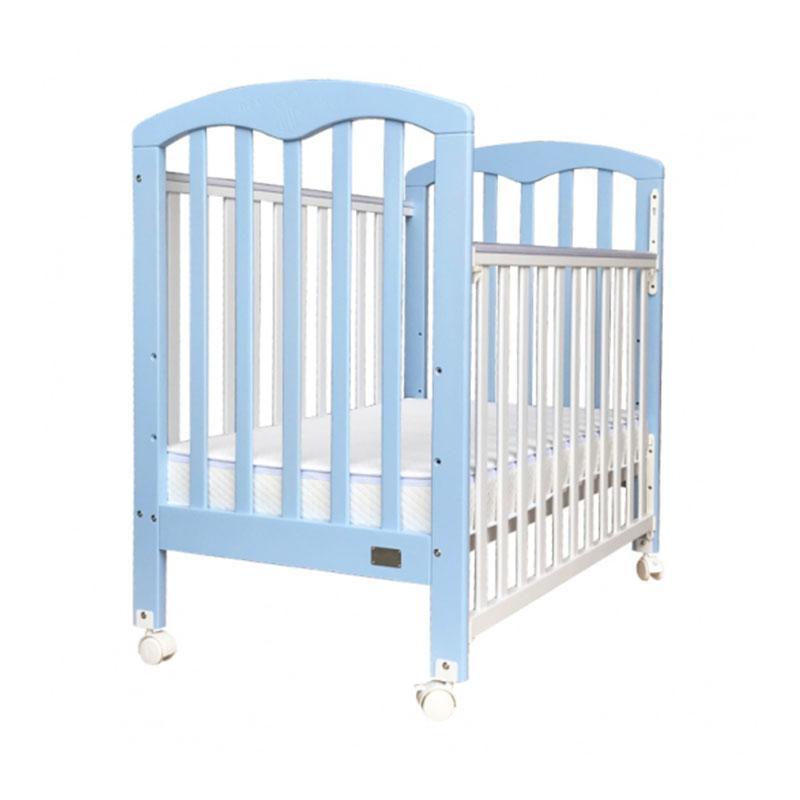 Baby Star Cozzi 嬰兒櫸木床 包括4"床褥-粉藍色-Suchprice® 優價網