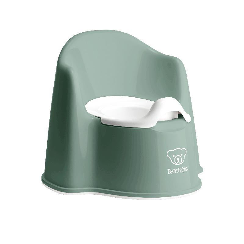 BabyBjörn Potty Chair 高背學習便廁 新版 瑞典品牌-Deep Green/White-Suchprice® 優價網