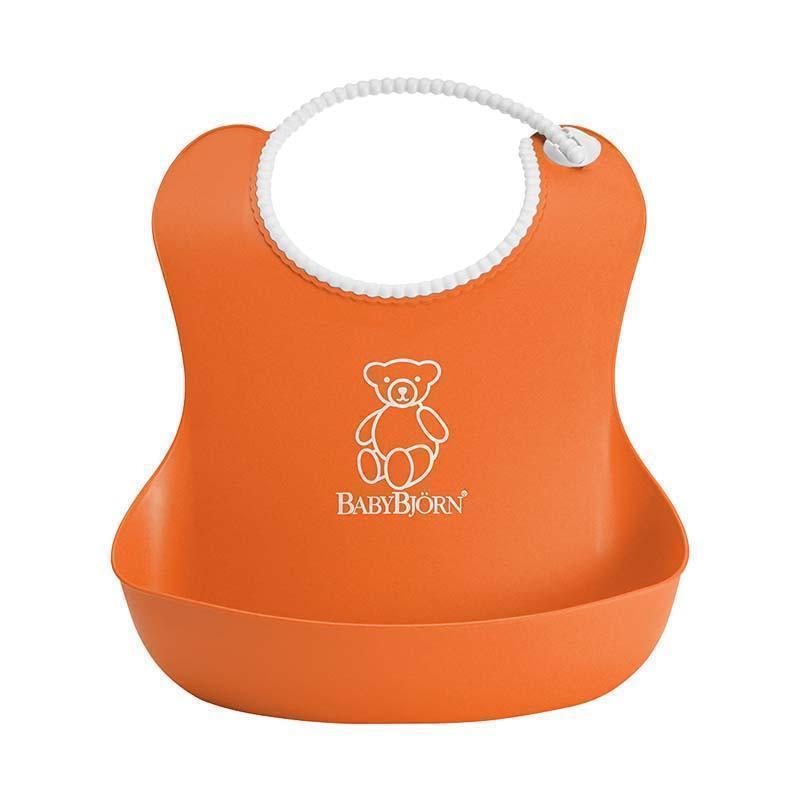 BabyBjörn 軟膠防碎屑圍兜 瑞典品牌-橙色 Orange-1個裝-Suchprice® 優價網