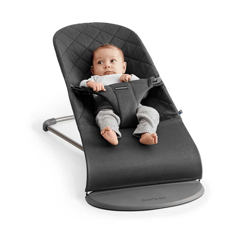 BabyBjörn Bliss 嬰兒搖椅 瑞典製造-純棉 Cotton-深灰色 Anthracite-Suchprice® 優價網