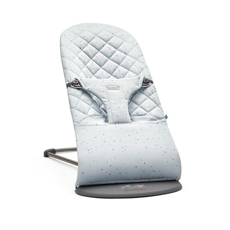 BabyBjörn Bliss 嬰兒搖椅 瑞典製造-純棉 Cotton-淺藍點點 Blue/Sprinkles-Suchprice® 優價網