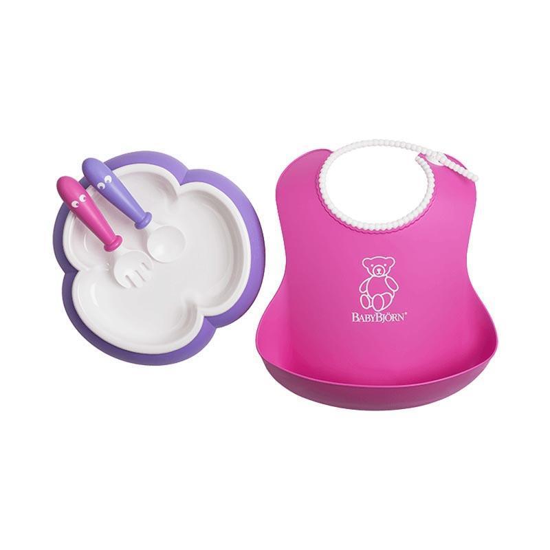 BabyBjörn Baby Feeding Gift Set 嬰兒餵食套裝 4歲以上 瑞典品牌-粉紅色 Red Pink/紫色 Purple-Suchprice® 優價網
