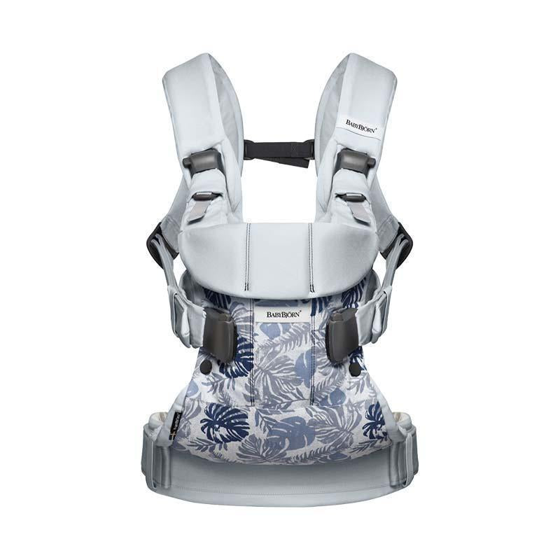 BabyBjörn Baby Carrier One 嬰兒揹帶 純棉 瑞典品牌-樹葉圖案/淺藍色 Blue-Suchprice® 優價網