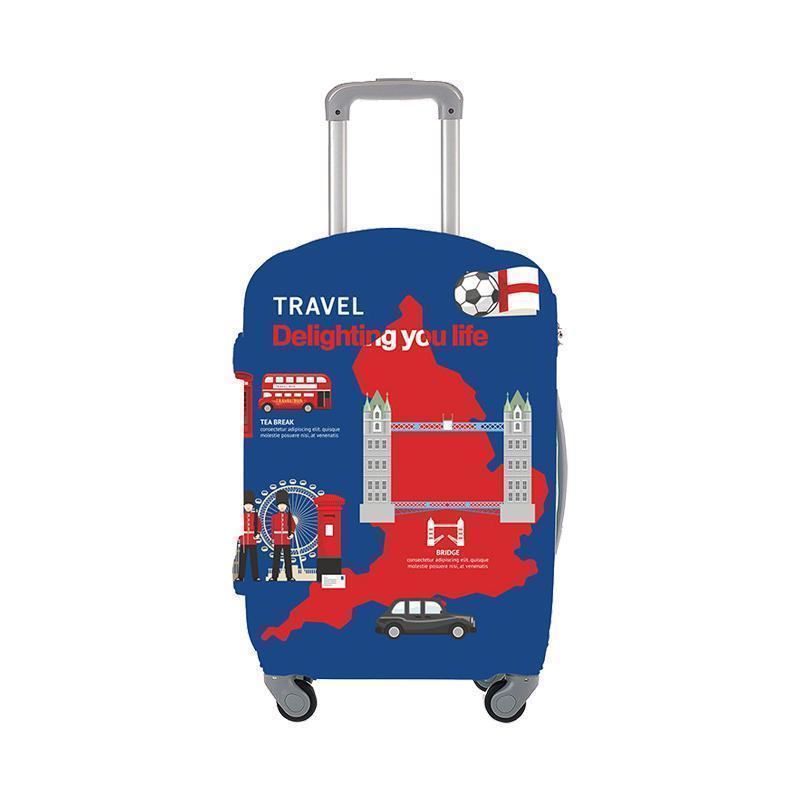 Botta Design 韓國品牌 高彈性防水耐磨行李箱套 Travel版-英國-S (18-22吋)-Suchprice® 優價網