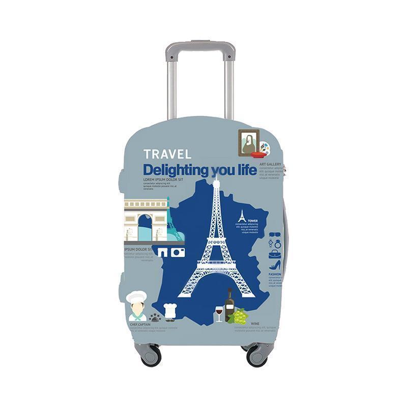 Botta Design 韓國品牌 高彈性防水耐磨行李箱套 Travel版-法國-S (18-22吋)-Suchprice® 優價網