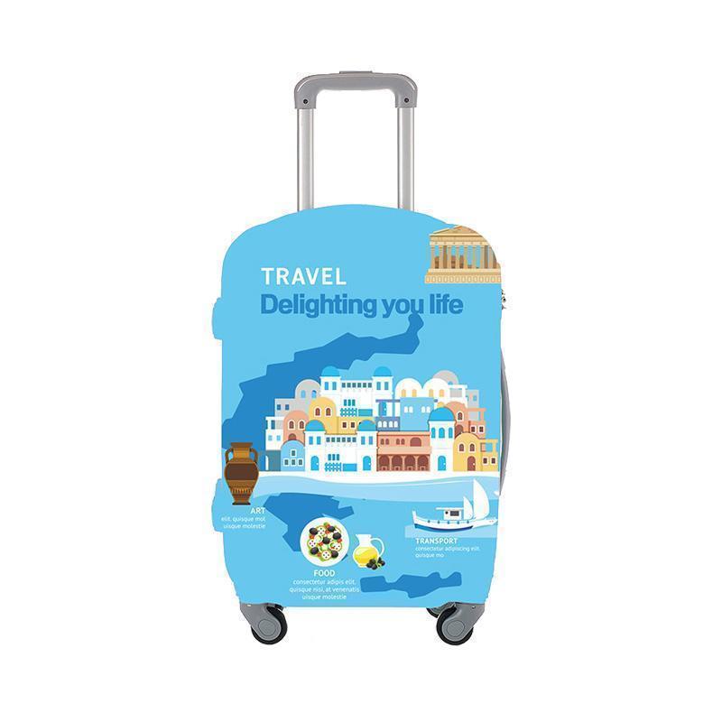 Botta Design 韓國品牌 高彈性防水耐磨行李箱套 Travel版-希臘-S (18-22吋)-Suchprice® 優價網