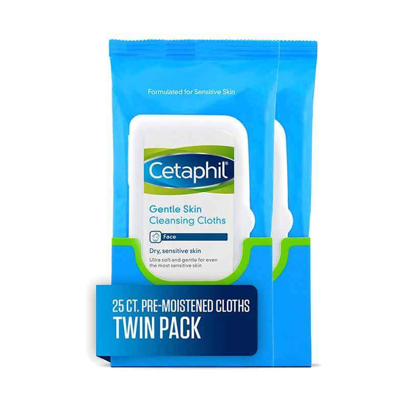 Cetaphil 溫和潔膚濕紙巾 25張 2件裝-Suchprice® 優價網