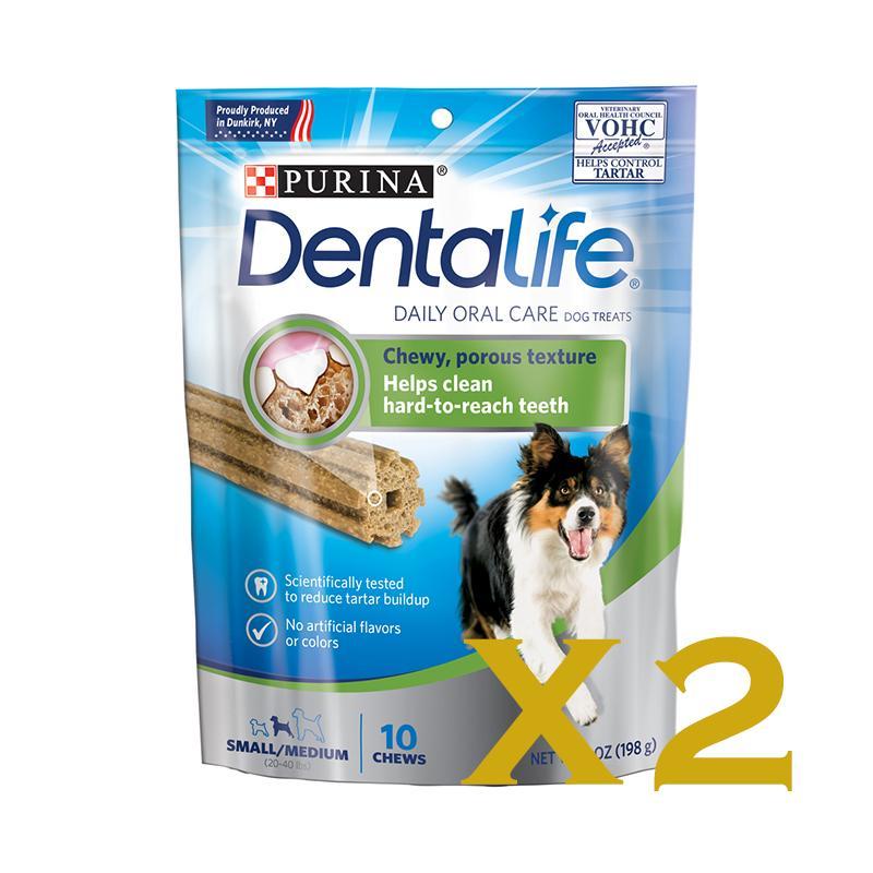 Dentalife 狗狗潔齒棒 小型及中型犬 20-40磅 專用 袋裝 7oz 10條-1袋-Suchprice® 優價網