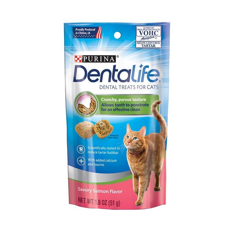 Dentalife 貓咪潔齒餅 三文魚味 袋裝 1.8oz-1袋-Suchprice® 優價網