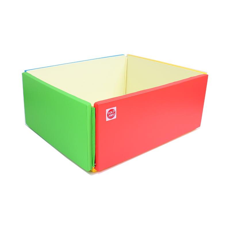 FoldaWay BumperMat Plus 可摺疊 安全爬行圍牆墊-Standard-Cream Rainbow-Suchprice® 優價網