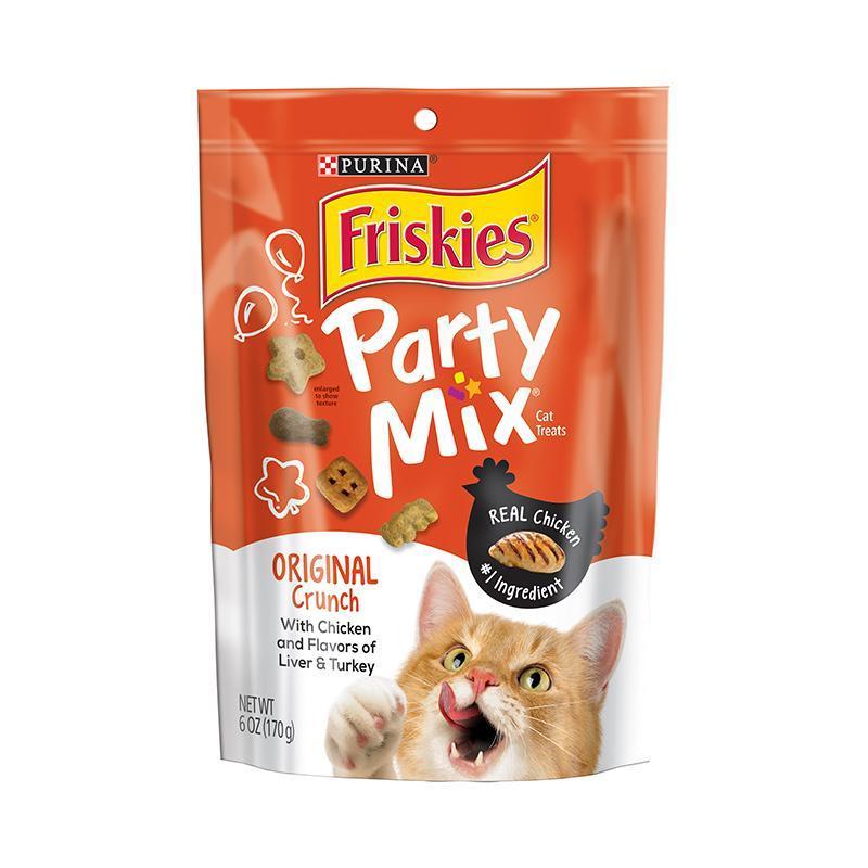 Friskies® 喜躍 Party Mix™ Original Crunch 鬆脆貓小食 雞肉,肝及火雞 袋裝 170g-1袋-Suchprice® 優價網