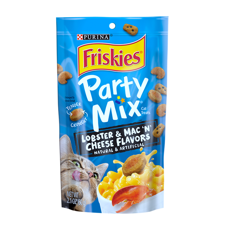 Friskies® 喜躍 Party Mix™ 鬆脆貓小食 龍蝦芝士通粉味 170克-Suchprice® 優價網