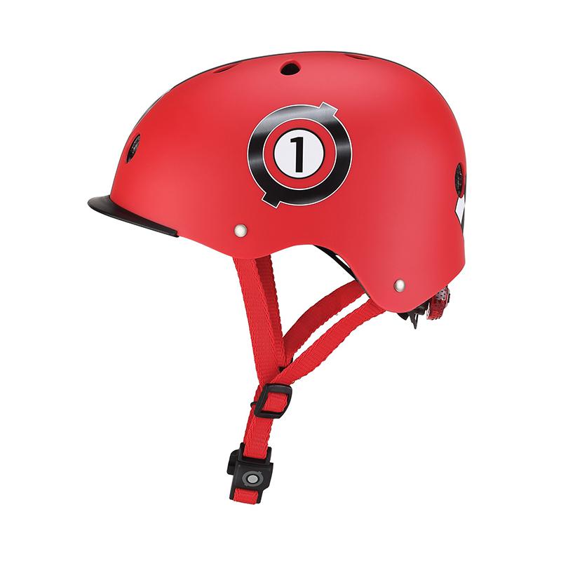 Globber Helmets Elite Lights LED閃燈兒童頭盔 (48-53cm)-NEW RED RACING-Suchprice® 優價網