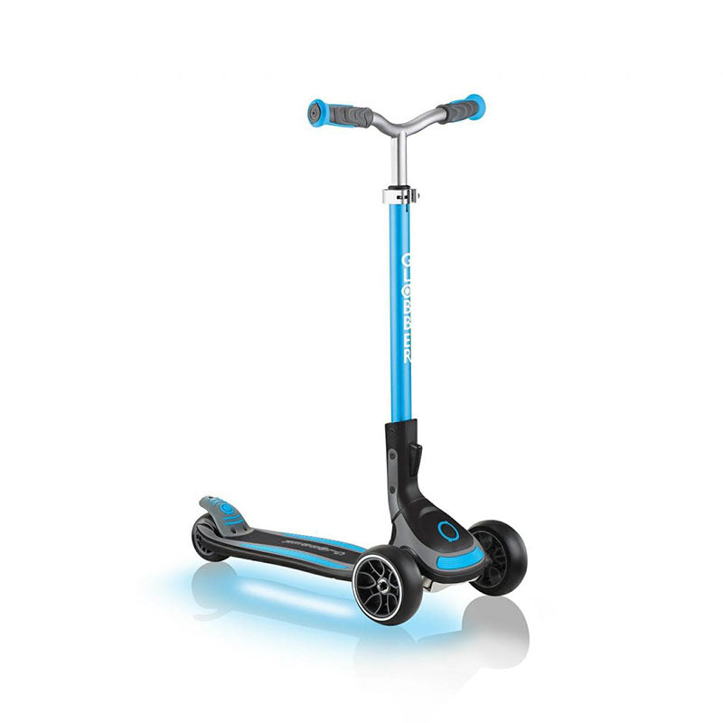 Globber Ultimum Lights 可摺發光三輪兒童滑板車-Sky Blue-Suchprice® 優價網