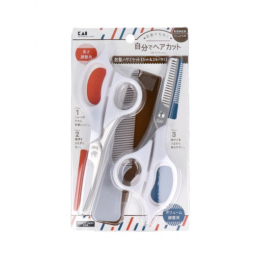 日本貝印 不繡鋼理髮剪刀便攜3件套裝, 日本製-Suchprice® 優價網