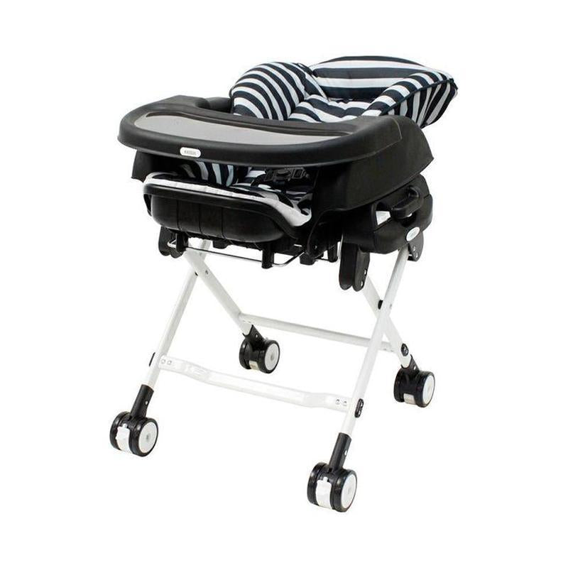 Katoji 嬰兒高身手動搖椅-黑色間條-Suchprice® 優價網