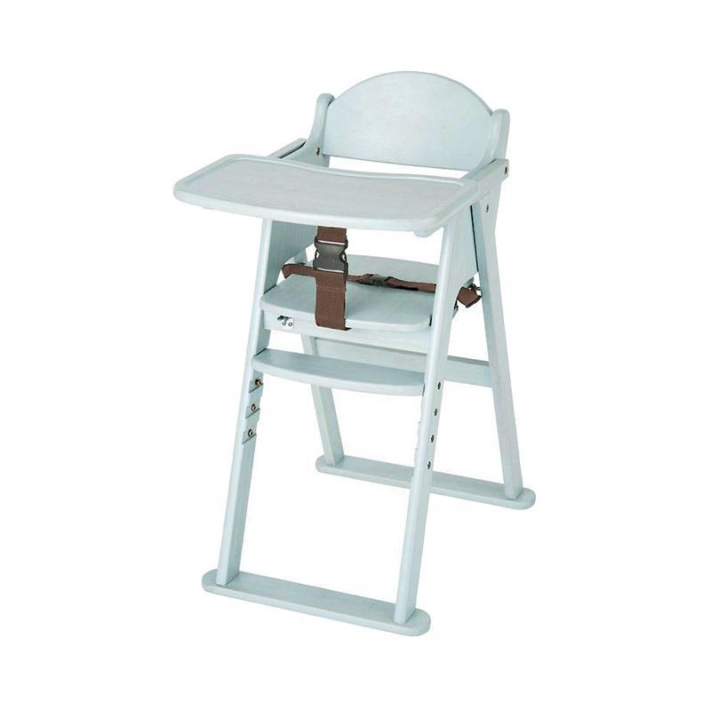 Katoji CENA 可摺疊兒童餐椅 已安裝 日本進口-藍色-木座位-Suchprice® 優價網