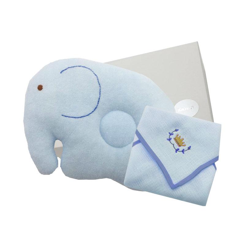Katoji 嬰兒授乳枕 和哂五重紗布手帕 禮品套裝 日本進口-藍色-Suchprice® 優價網