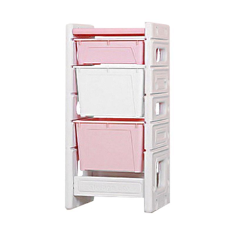 Kiddo® 貯物組合連物盒-粉紅色 Red Pink三層-02-Suchprice® 優價網