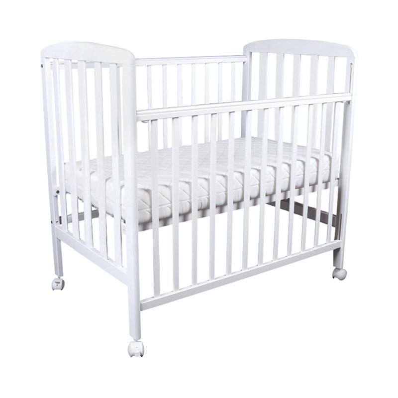Minimoto 馬來西亞船木嬰兒迷你床 連超力硬棉床褥-白色 White-Suchprice® 優價網