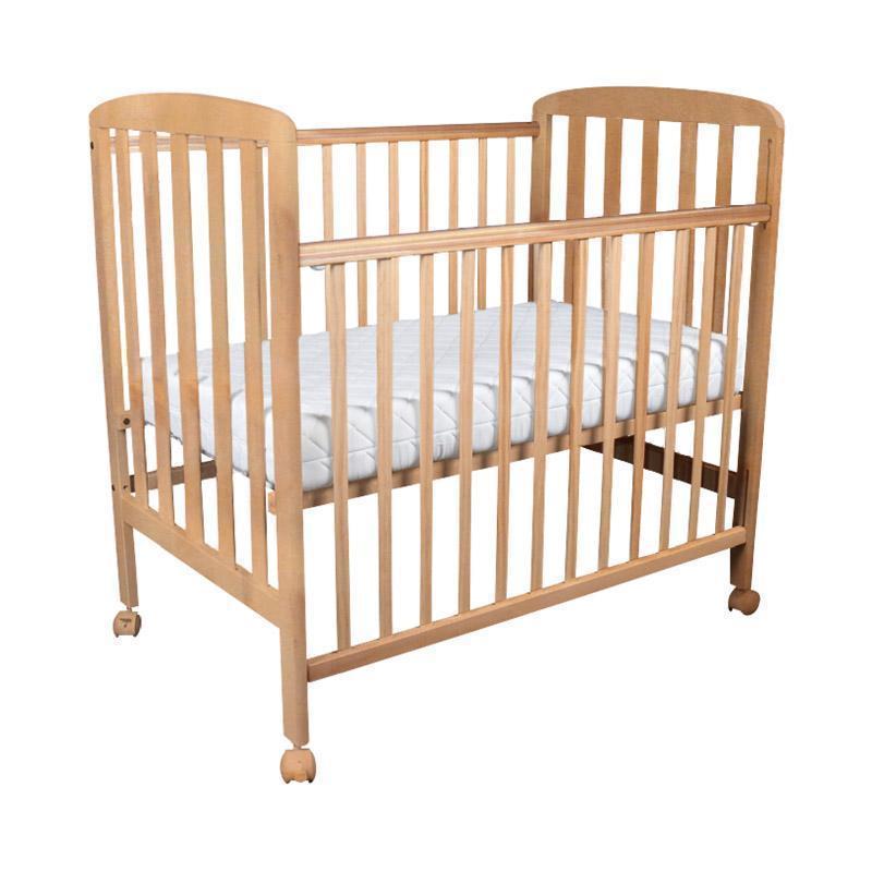Minimoto 馬來西亞船木嬰兒迷你床 連超力硬棉床褥-原木色-Suchprice® 優價網