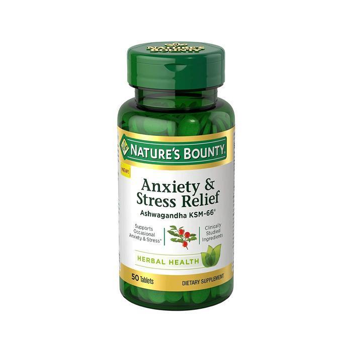 Nature's Bounty Anxiety & Stress Relief Ashwagandha Ksm-66 50 Tablets-Suchprice® 優價網