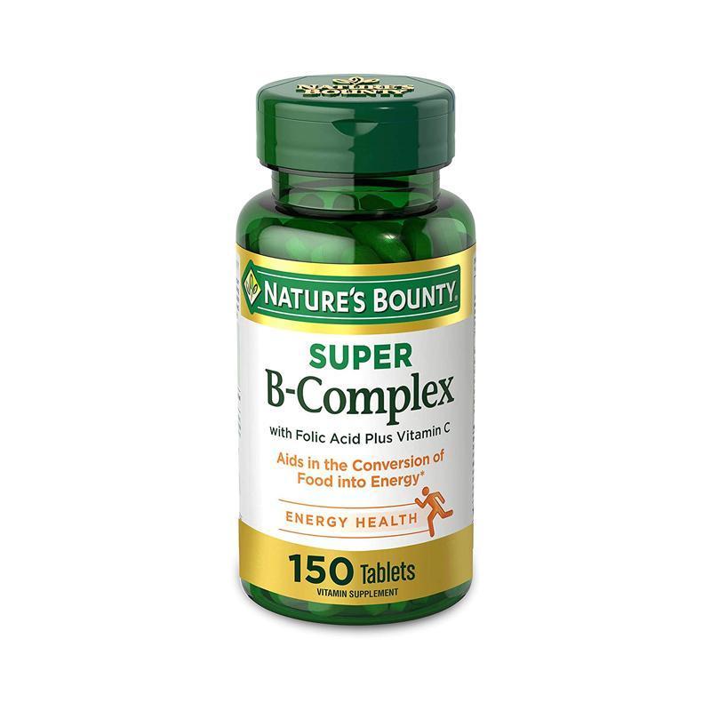 Nature's Bounty Super B-Complex with Folic Acid Plus Vitamin C 150 Tablets-Suchprice® 優價網