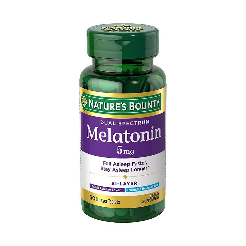 Nature's Bounty Dual Spectrum Bi-Layer Melatonin 5 mg 60 Tablets-Suchprice® 優價網