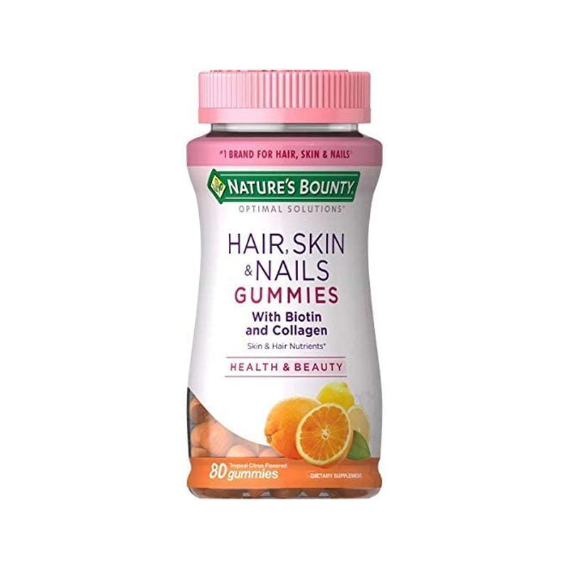 Nature's Bounty Optimal Solutions Hair Skin and Nails Vitamins with Biotin & Collagen 80 Gummies-80 Gummies-Suchprice® 優價網