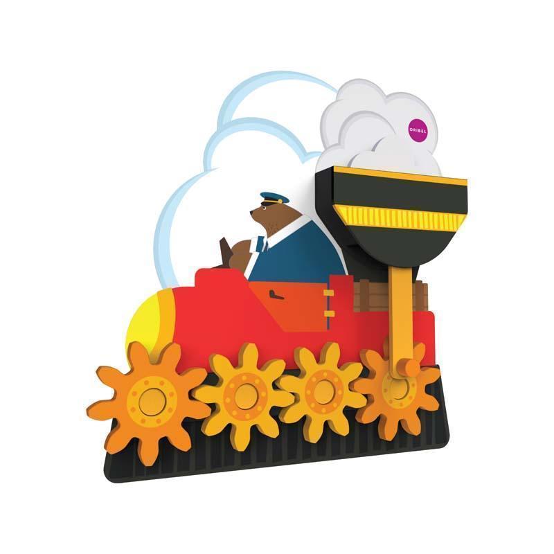 Oribel Vertiplay 創意牆貼玩具系列-熊先生小火車-Suchprice® 優價網