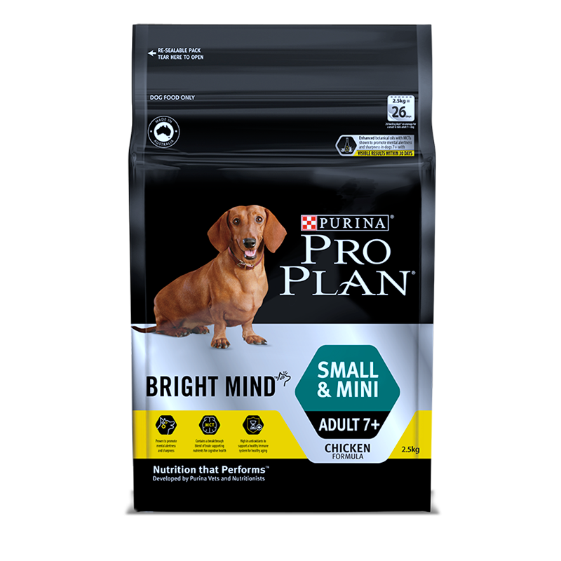 PRO PLAN Bright Mind 小型及迷你成犬7+精靈護腦配方 (雞肉) 2.5 公斤 狗乾糧-1袋-Suchprice® 優價網