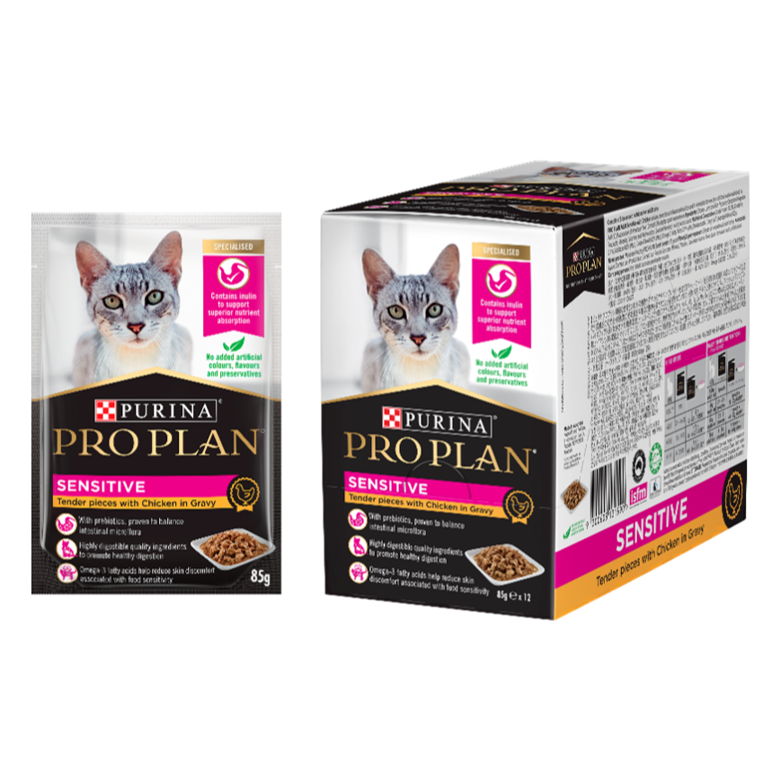 PRO PLAN 濕糧成貓敏感配方 醬汁雞肉 85g-1包-Suchprice® 優價網