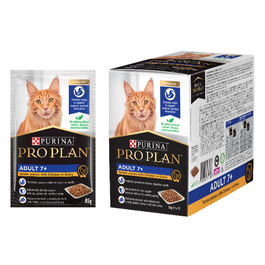 PRO PLAN 濕糧成貓7+配方 醬汁雞肉 85g-1包-Suchprice® 優價網