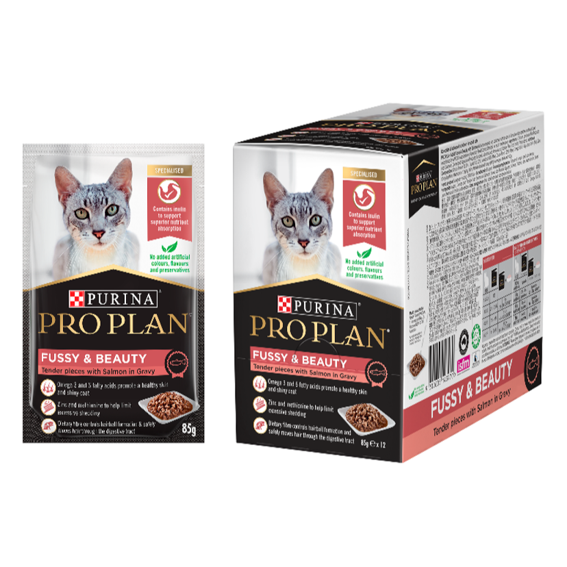 PRO PLAN 濕糧成貓美毛亮麗配方 醬汁三文魚 85g-1包-Suchprice® 優價網