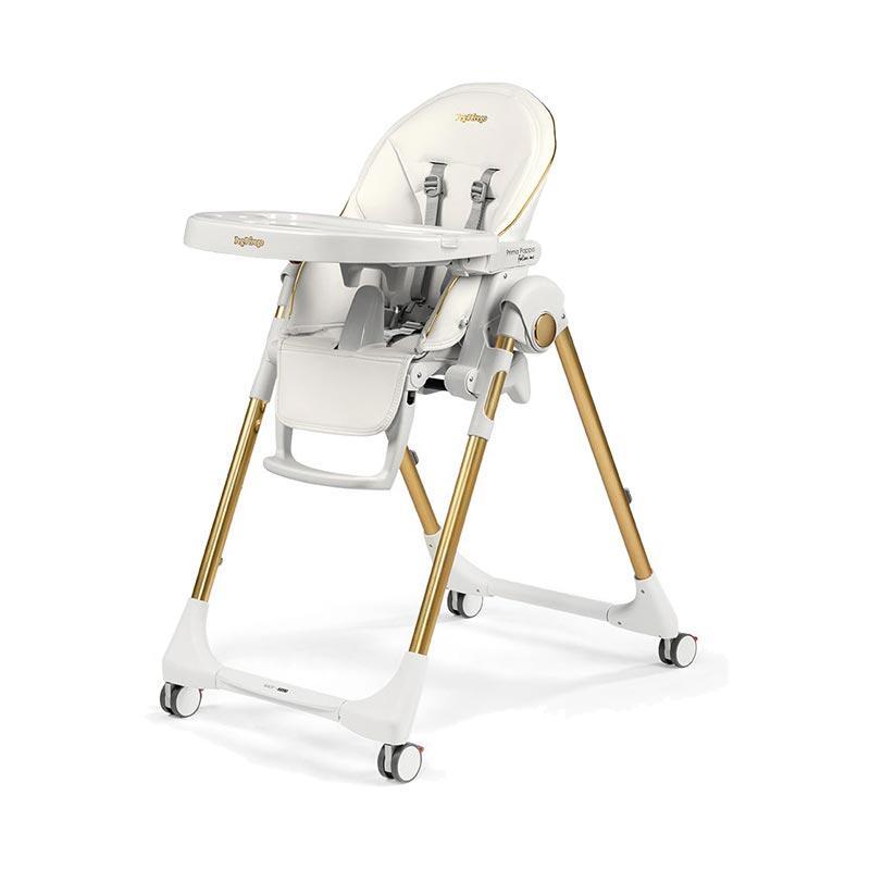 Peg-Pérego Prima Pappa FOLLOW ME (新版ZERO 3) 高腳餐椅 0-3.5歲-白色/金色-Suchprice® 優價網