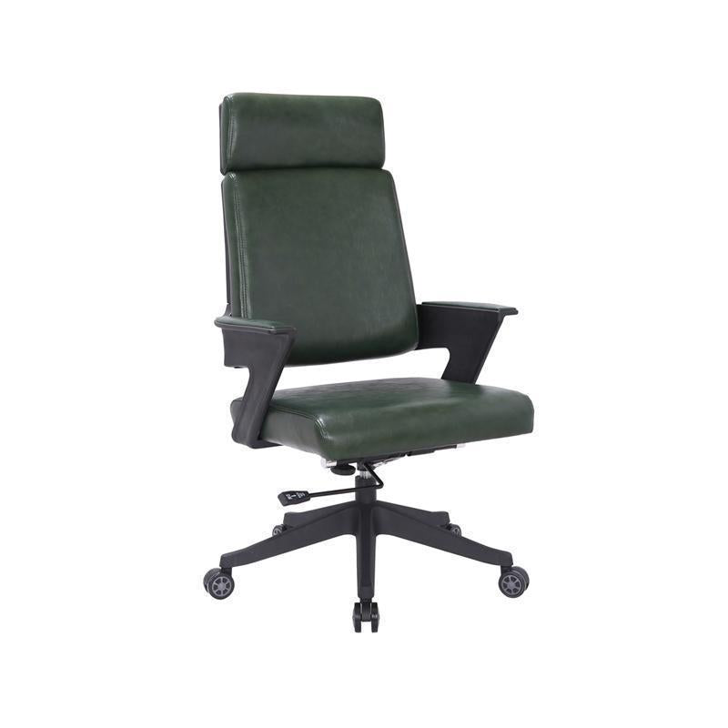 ProWork® 739A PU皮 辦公椅 電腦椅 尼龍腳-綠色 Green-自己裝(紙箱包裝)-Suchprice® 優價網