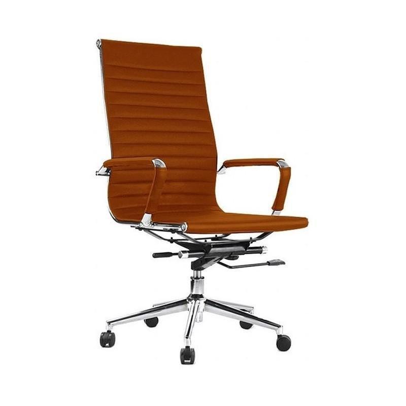 ProWork® 906A 辦公椅 電腦椅 電鍍鋼腳-棕色 Brown-自己裝(紙箱包裝)-Suchprice® 優價網