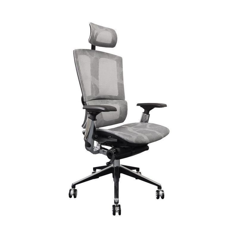 ProWork® B06A 人體工學辦公椅 電腦椅 鋁合金腳-灰色 Grey-自己裝(紙箱包裝)-Suchprice® 優價網