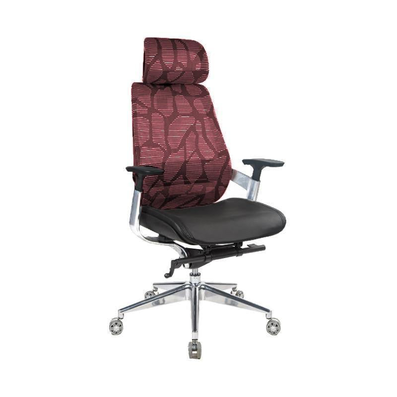 ProWork® BN03 人體工學辦公椅 電腦椅 鋁合金腳-紅色 Red-自己裝(紙箱包裝)-Suchprice® 優價網