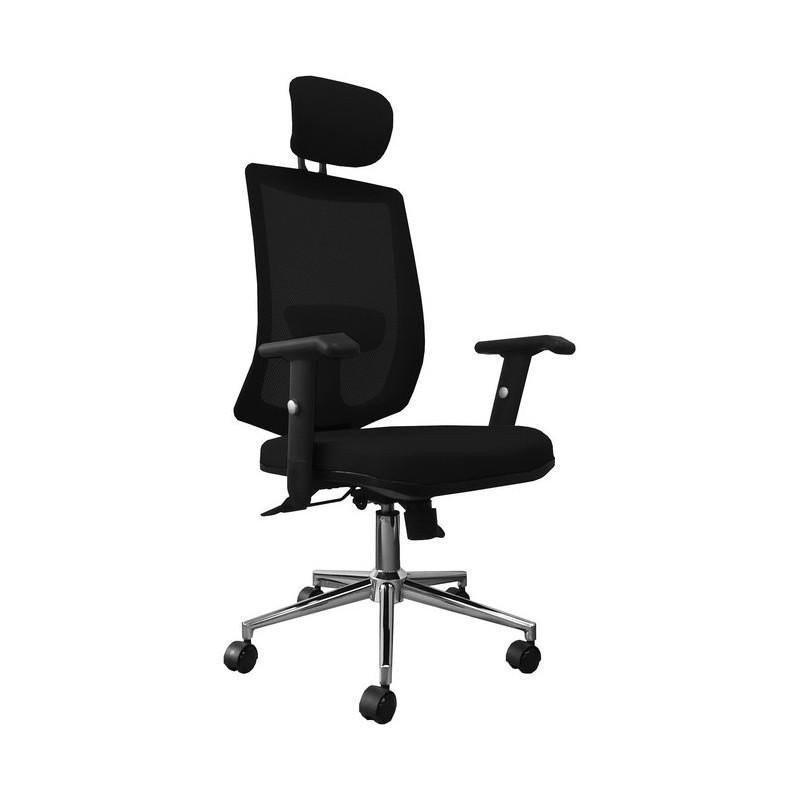 ProWork® D45 辦公椅 電腦椅 電鍍鋼腳 升降扶手-黑色 Black-自己裝(紙箱包裝)-Suchprice® 優價網