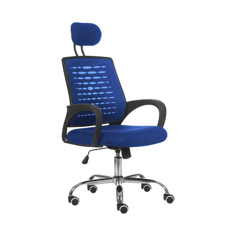 ProWork® DG31 辦公椅 電腦椅 電鍍鋼腳-藍色-自己裝(紙箱包裝)-Suchprice® 優價網
