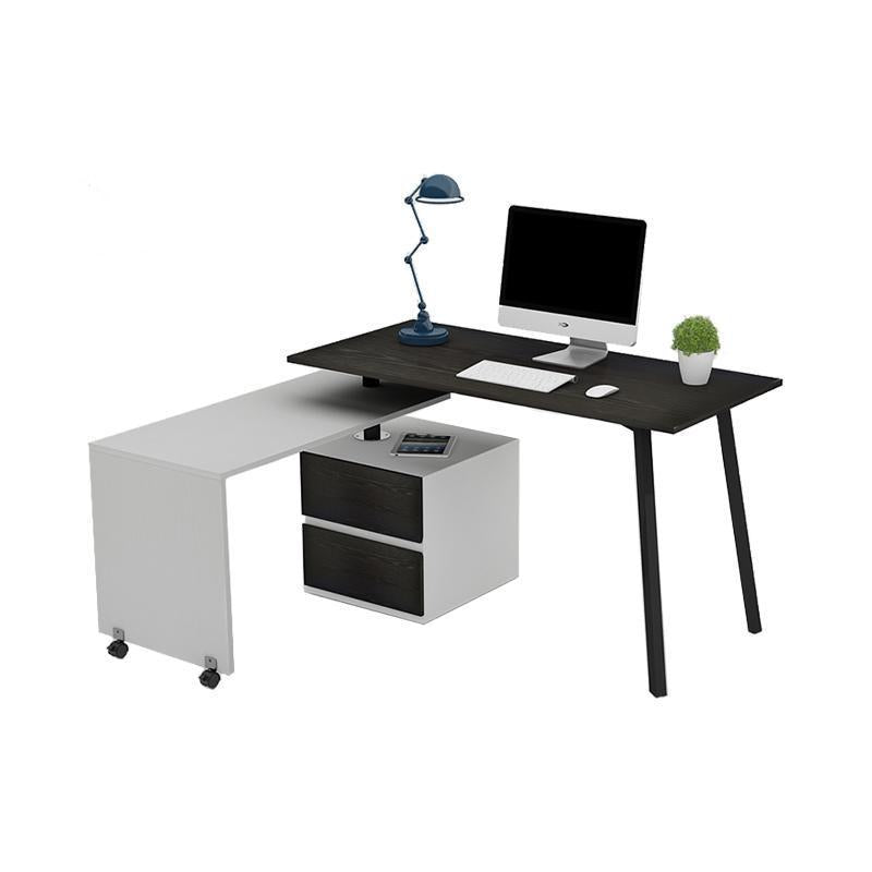 ProWork® W43 多功能可旋轉式雙書桌 電腦桌 辦公桌-淺木色-自己裝(紙箱包裝)-Suchprice® 優價網